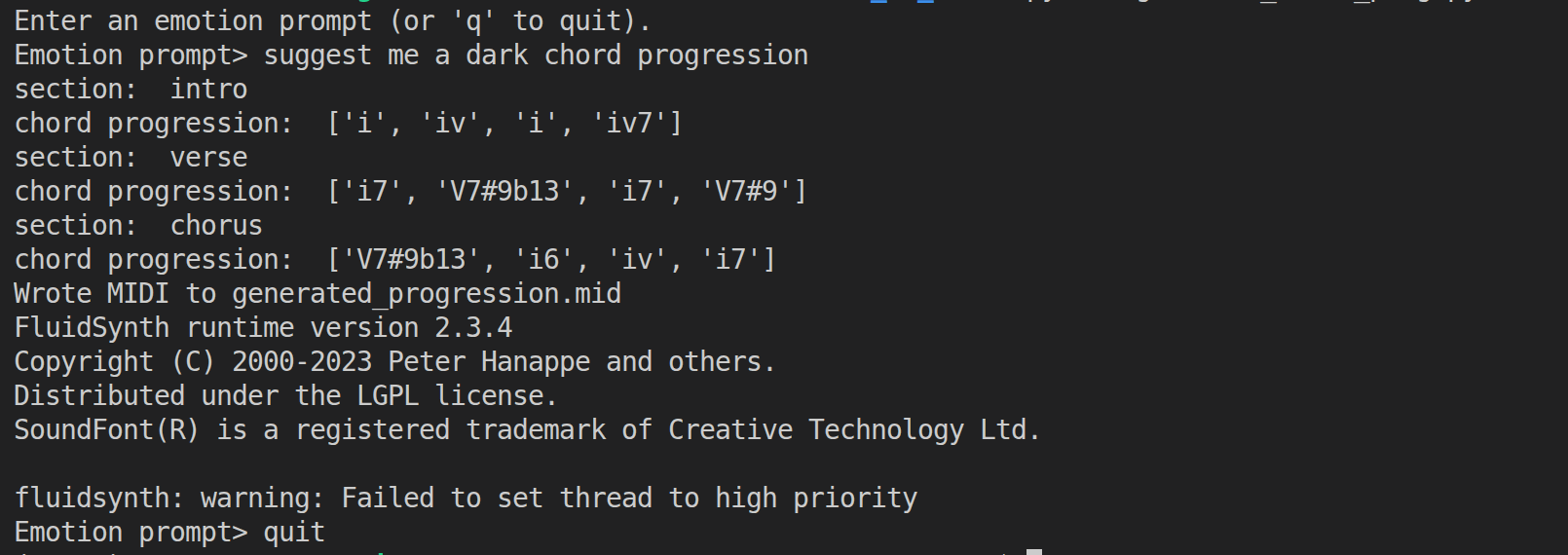 Progression Palette Screenshot